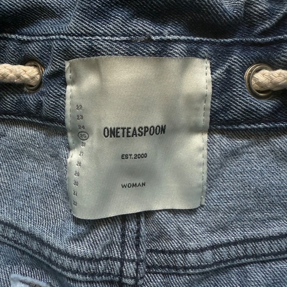 REVOLVE | One Teaspoon "Bandits" Denim Shorts w/ Nautical Rope Belt | Size 25 - Picture 6 of 11